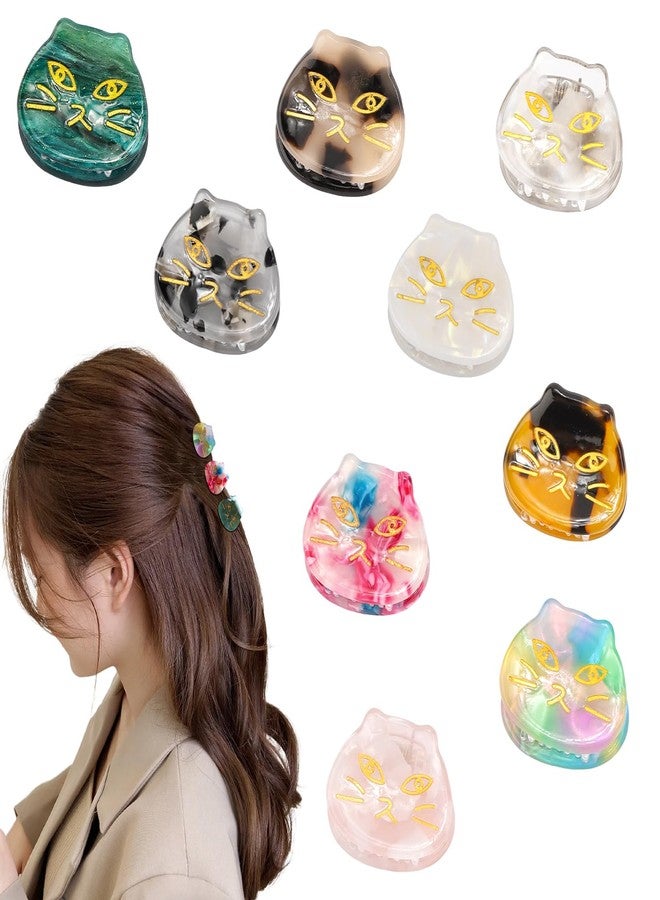 Hapdoo 9pcs Mini Cat Hair Clips, Cat Gifts for Women Cute Animal Hair Claw Clips Kitten Lover Gifts for Girls, Funny Pet Themed Hair Accessories Memorial Gift for Mother's Day, Birthday - Image 1